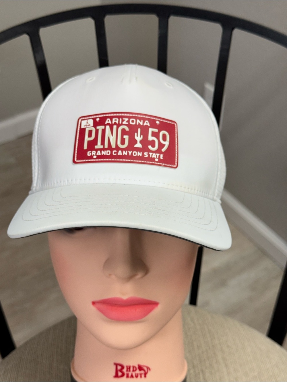 PING 59 Arizona License Plate Patch White Baseball Cap Golf